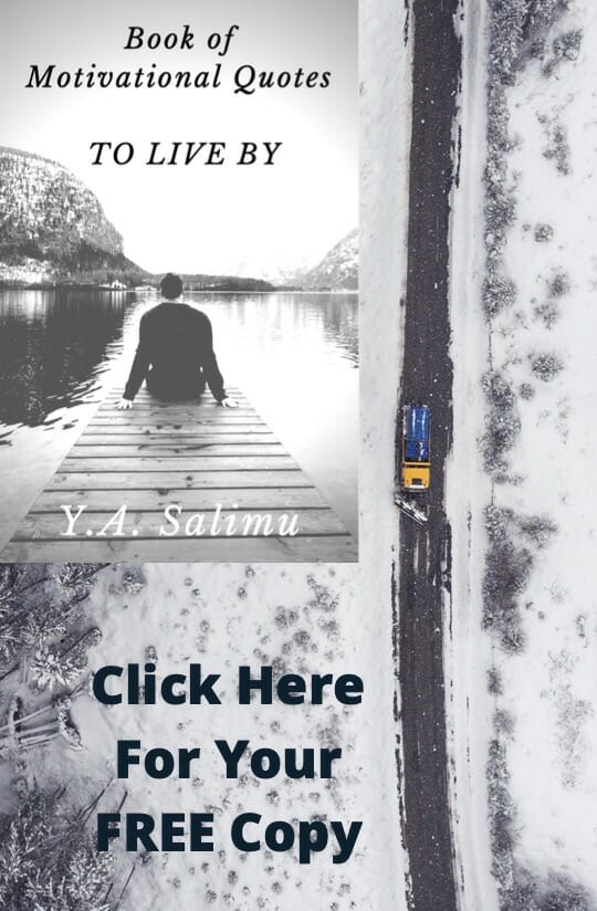 motivational quotes book mockup on a pier next to the snow